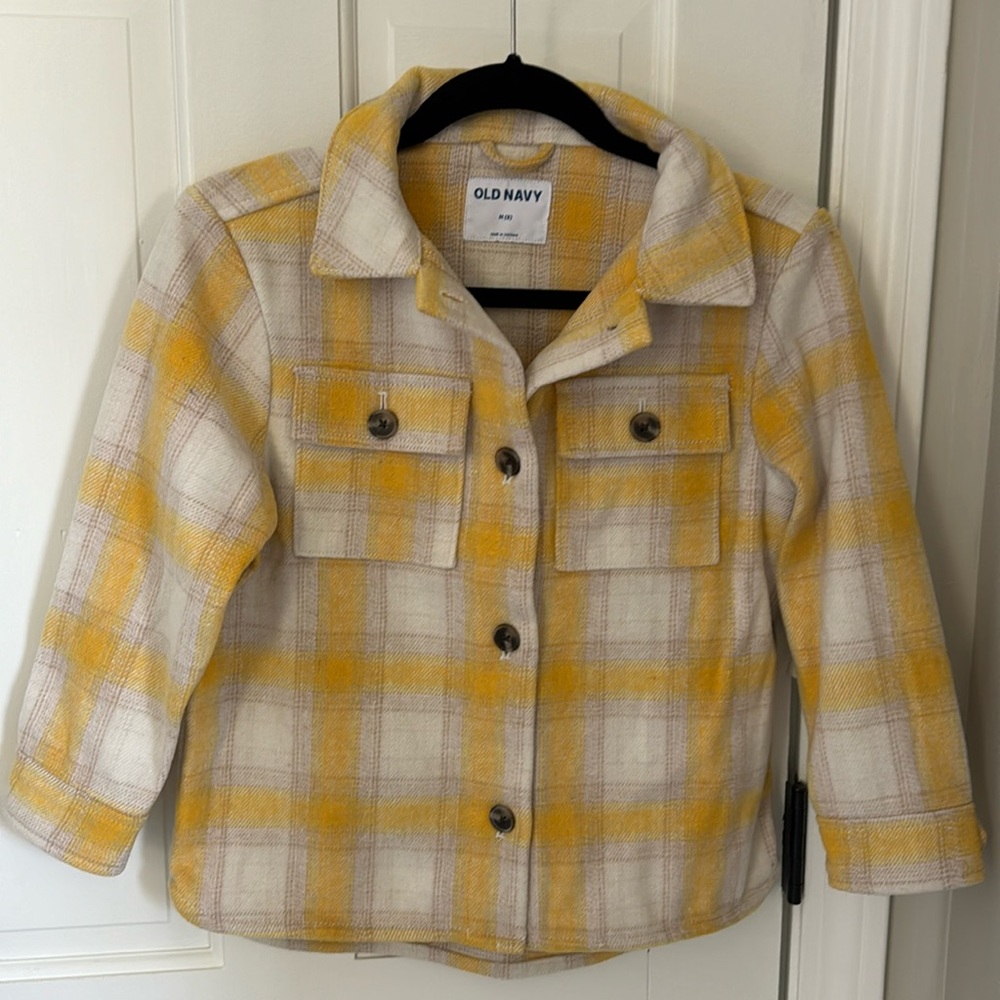 Old navy girls plaid jacket. Brand new never worn
